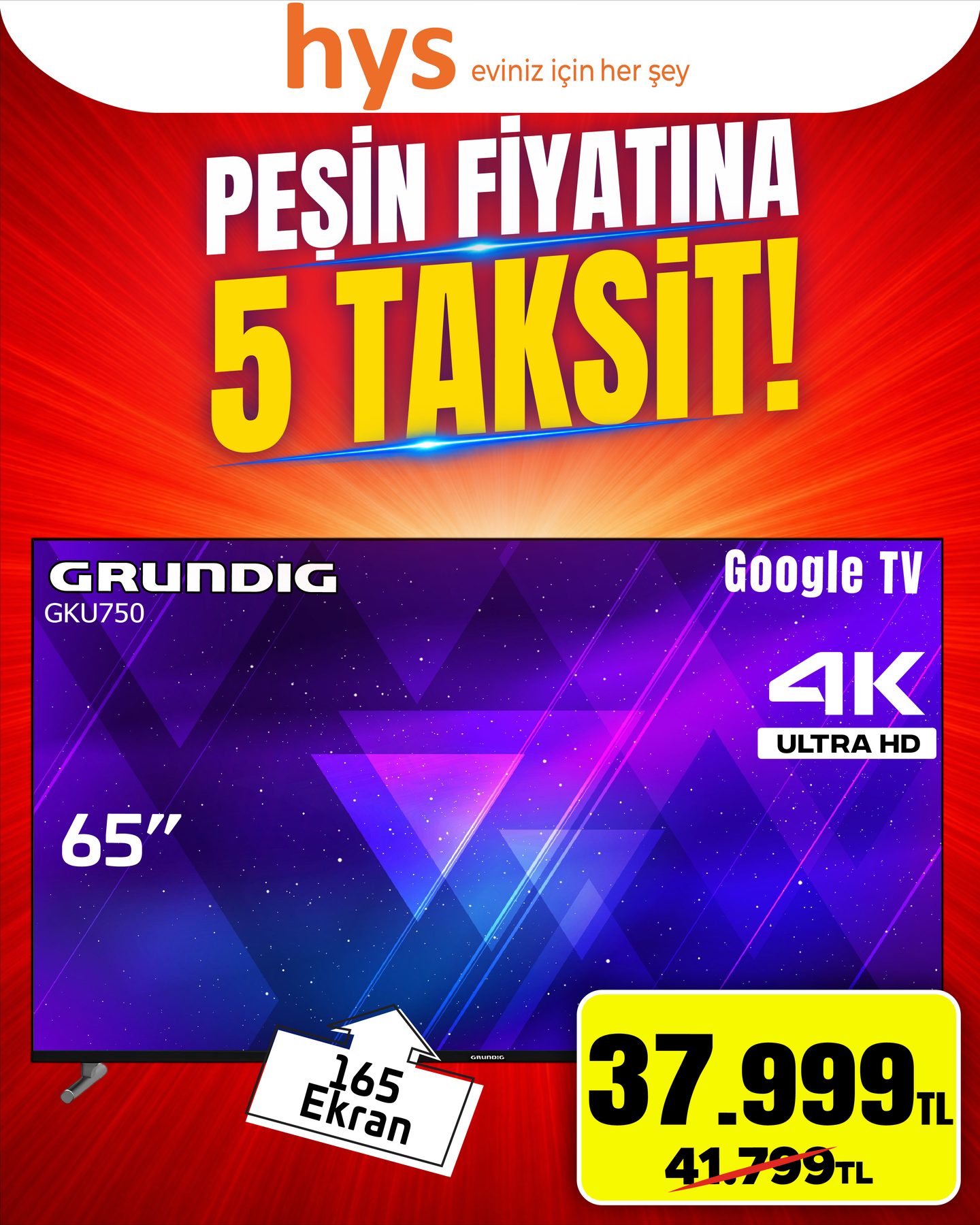 Grundig 65 İnç Google TV