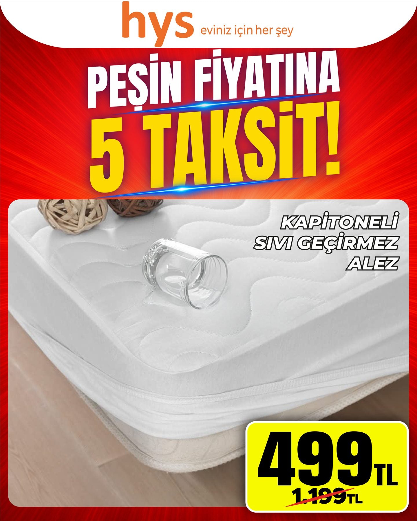 Kapitoneli Sıvı Geçirmez Alez
