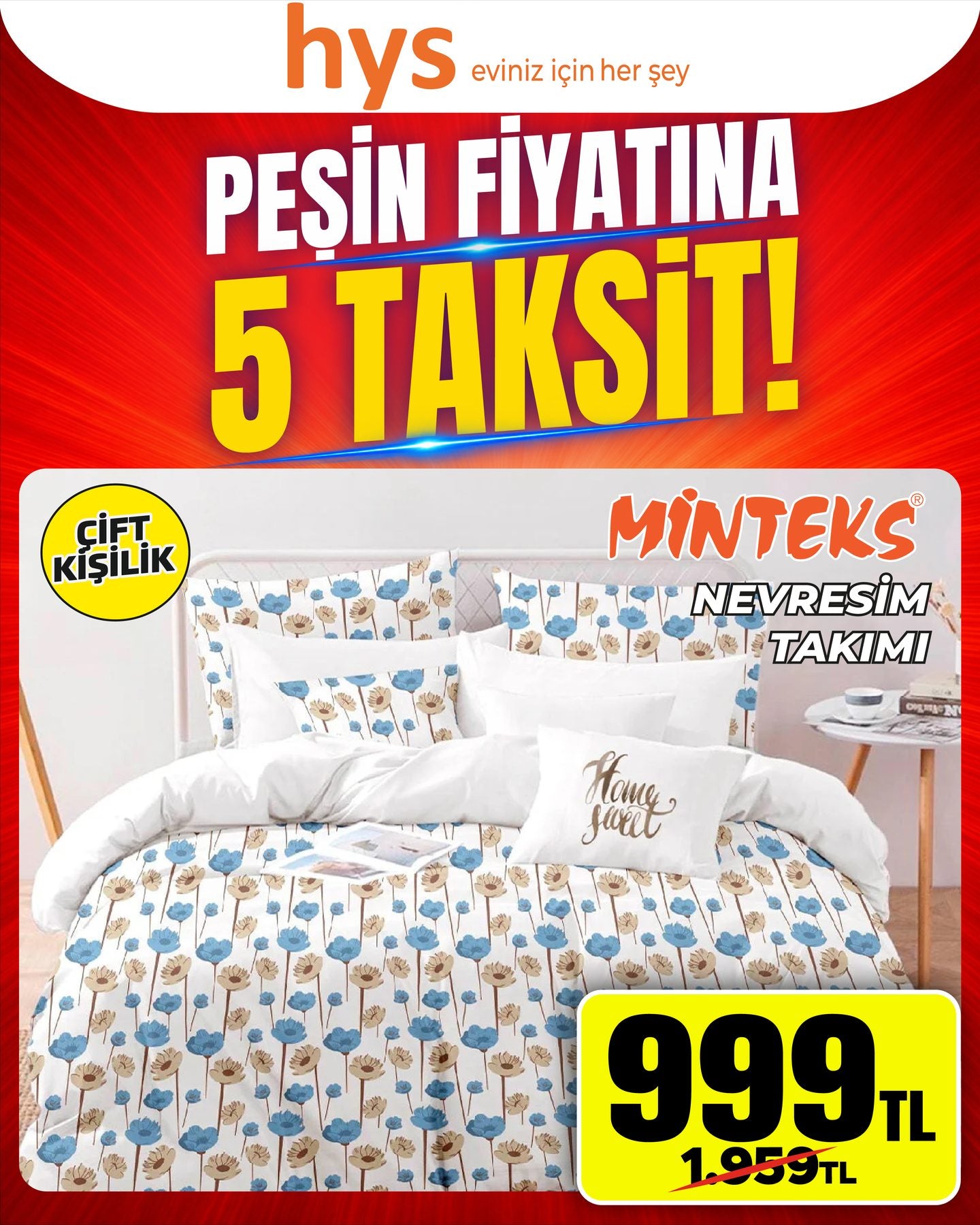 Minteks Nevresim Takımı Çift Kişilik
