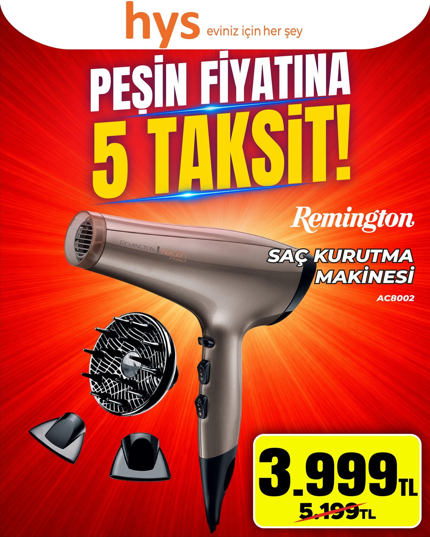 Remington Saç Kurutma Makinesi Ürün ana görseli