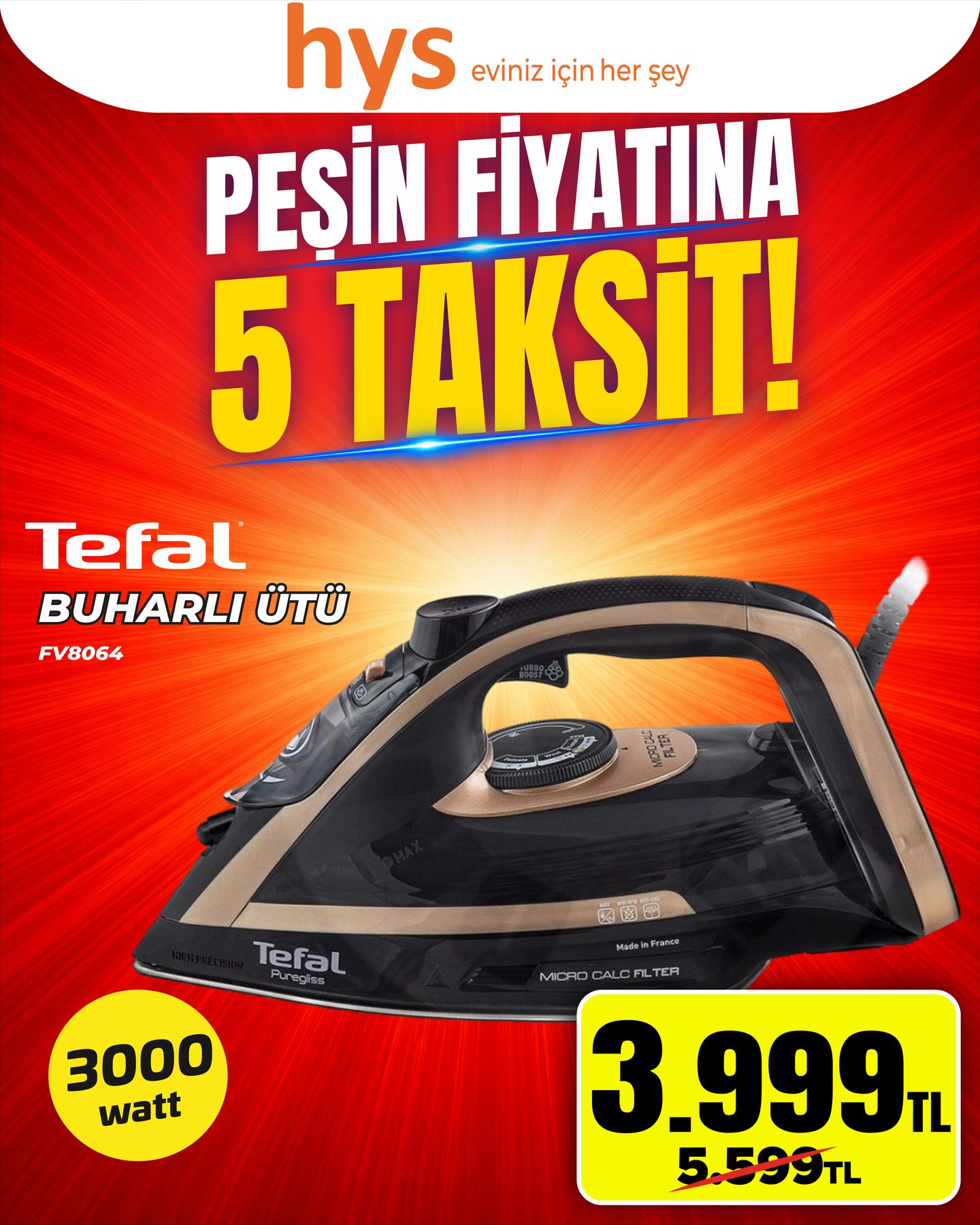Tefal Buharlı Ütü Ürün ana görseli