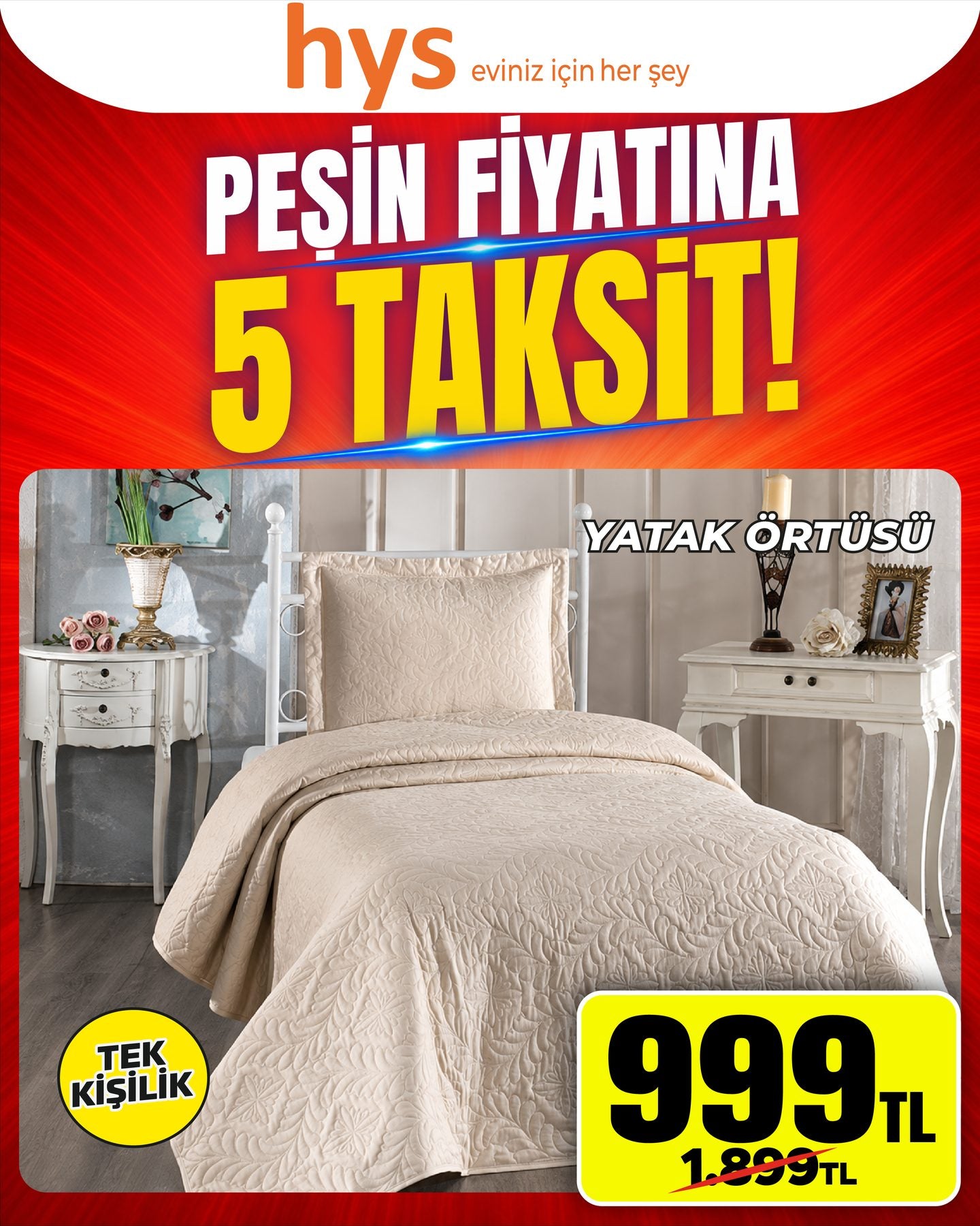 Tek Kişilik Yatak Örtüsü Ürün ana görseli