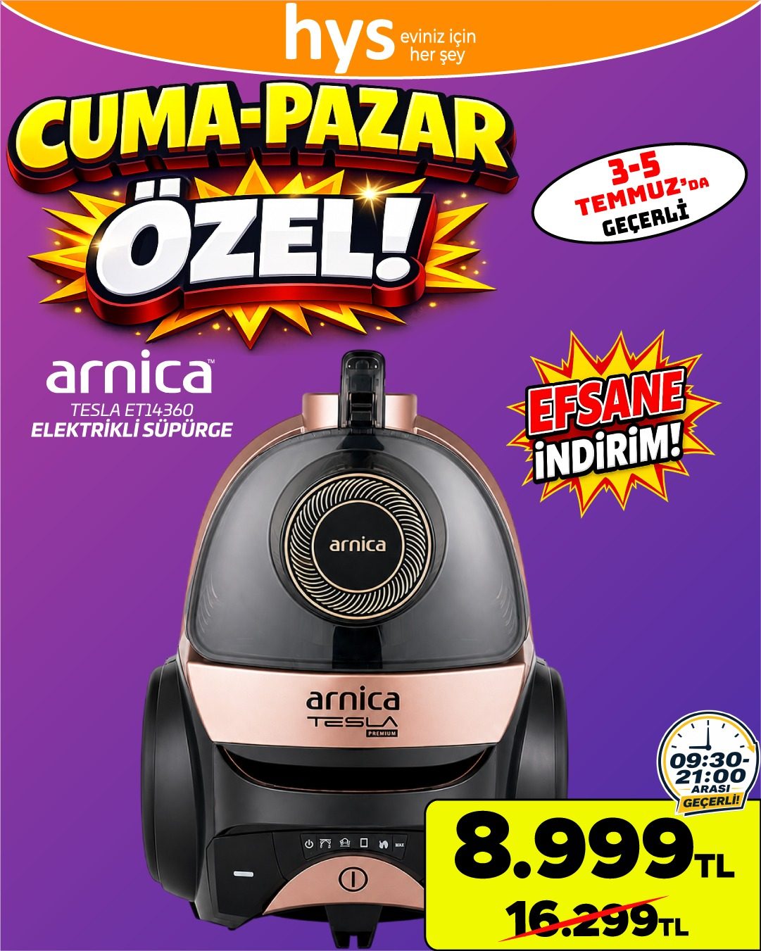 Arnica Elektrikli Süpürge Ürün ana görseli
