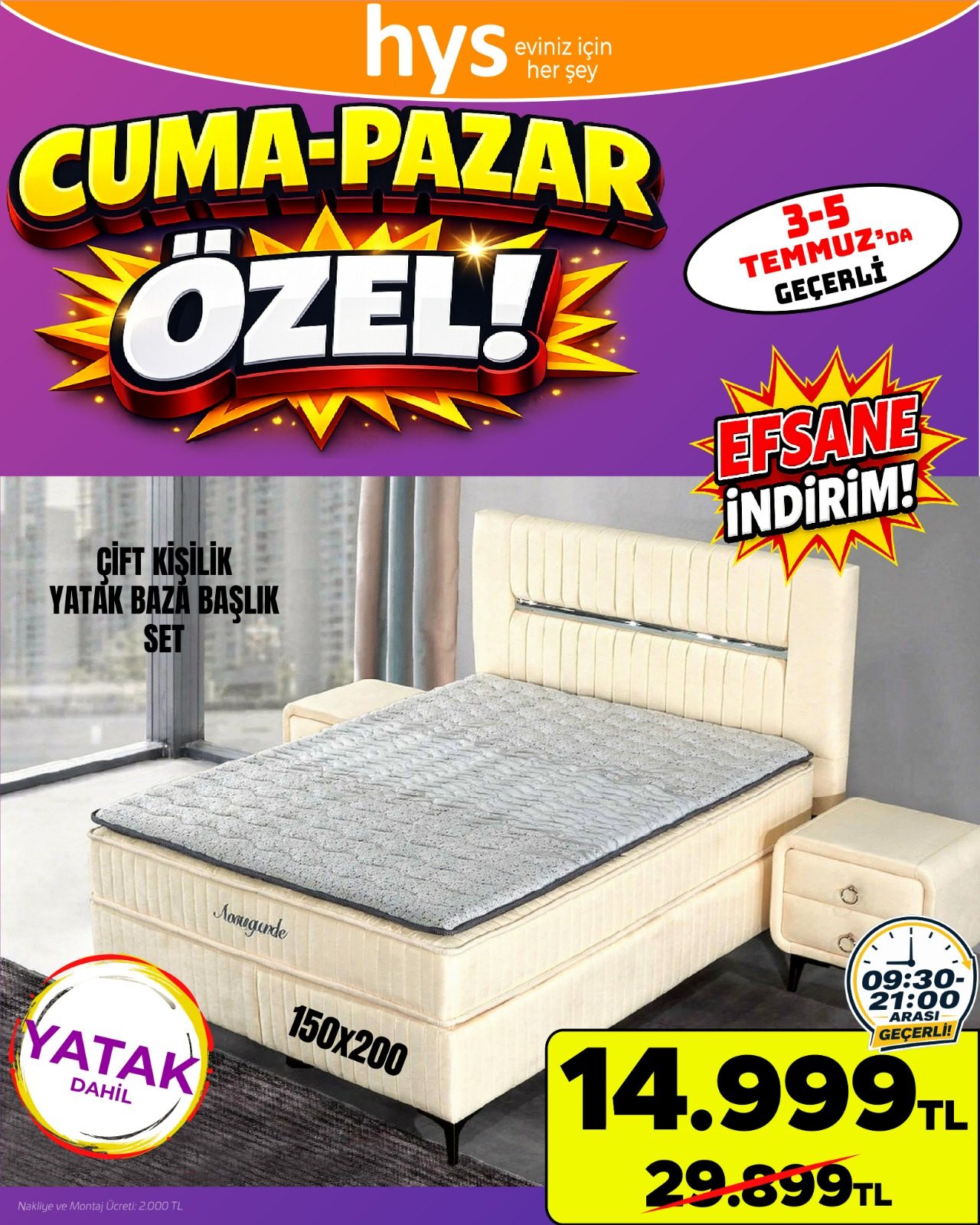 Çift Kişilik Yatak Baza Başlık Seti