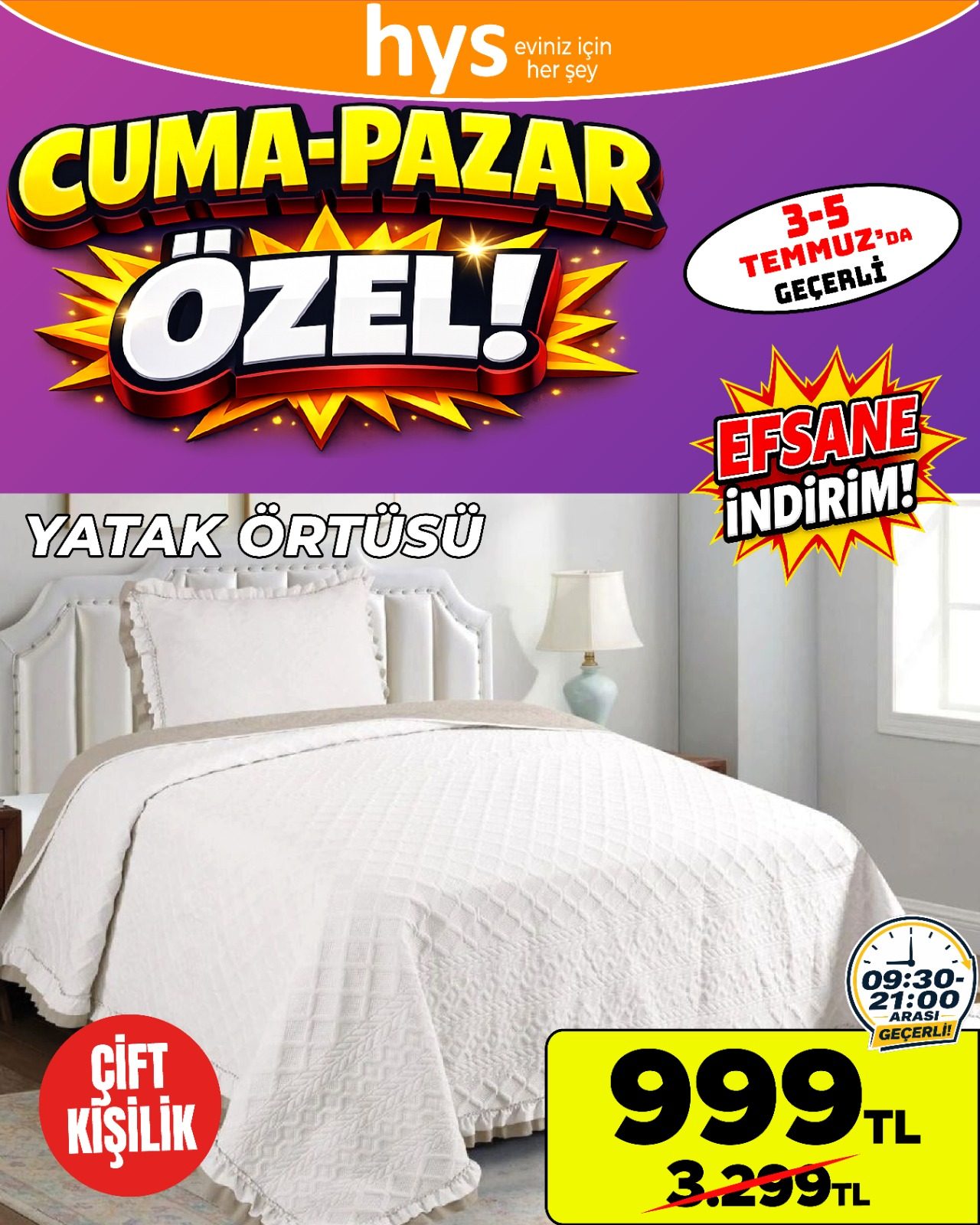 Çift Kişilik Yatak Örtüsü Ürün ana görseli