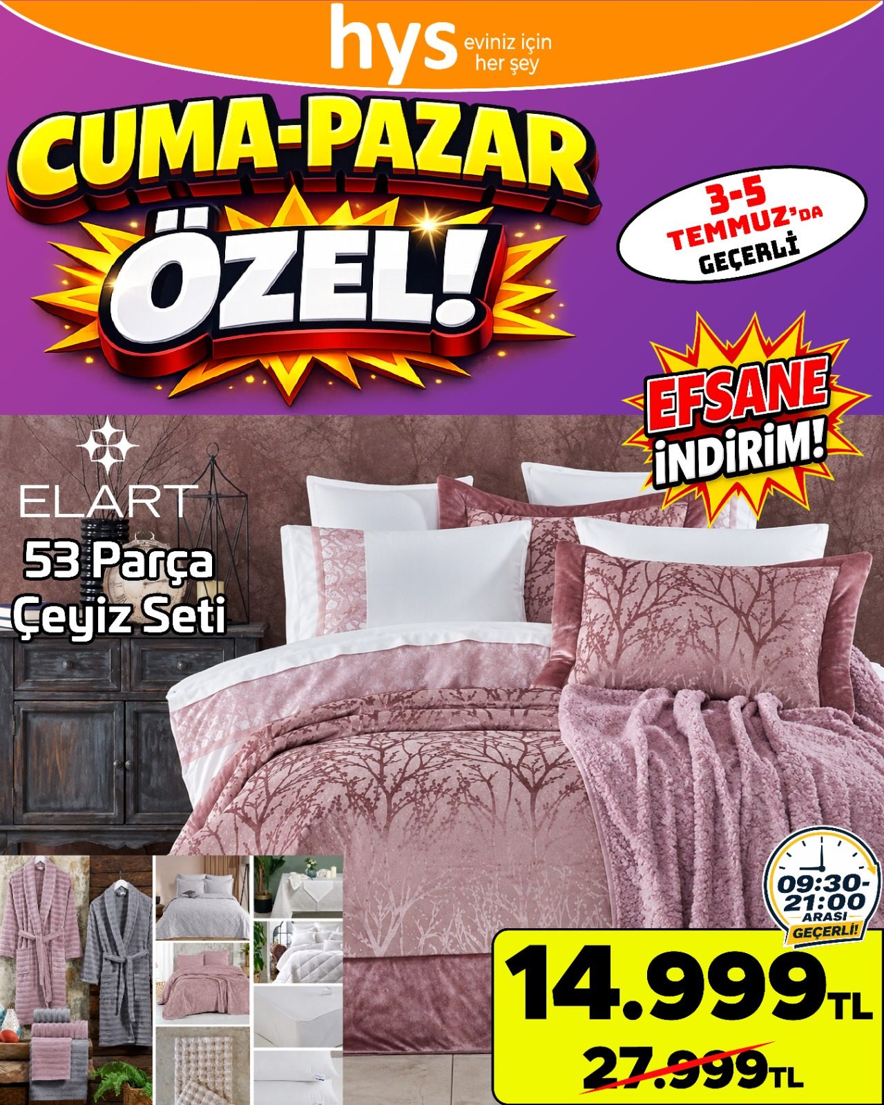 Elart 53 Parça Çeyiz Seti