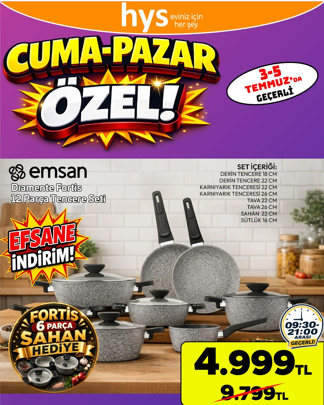 Emsan Granit Tencere Seti