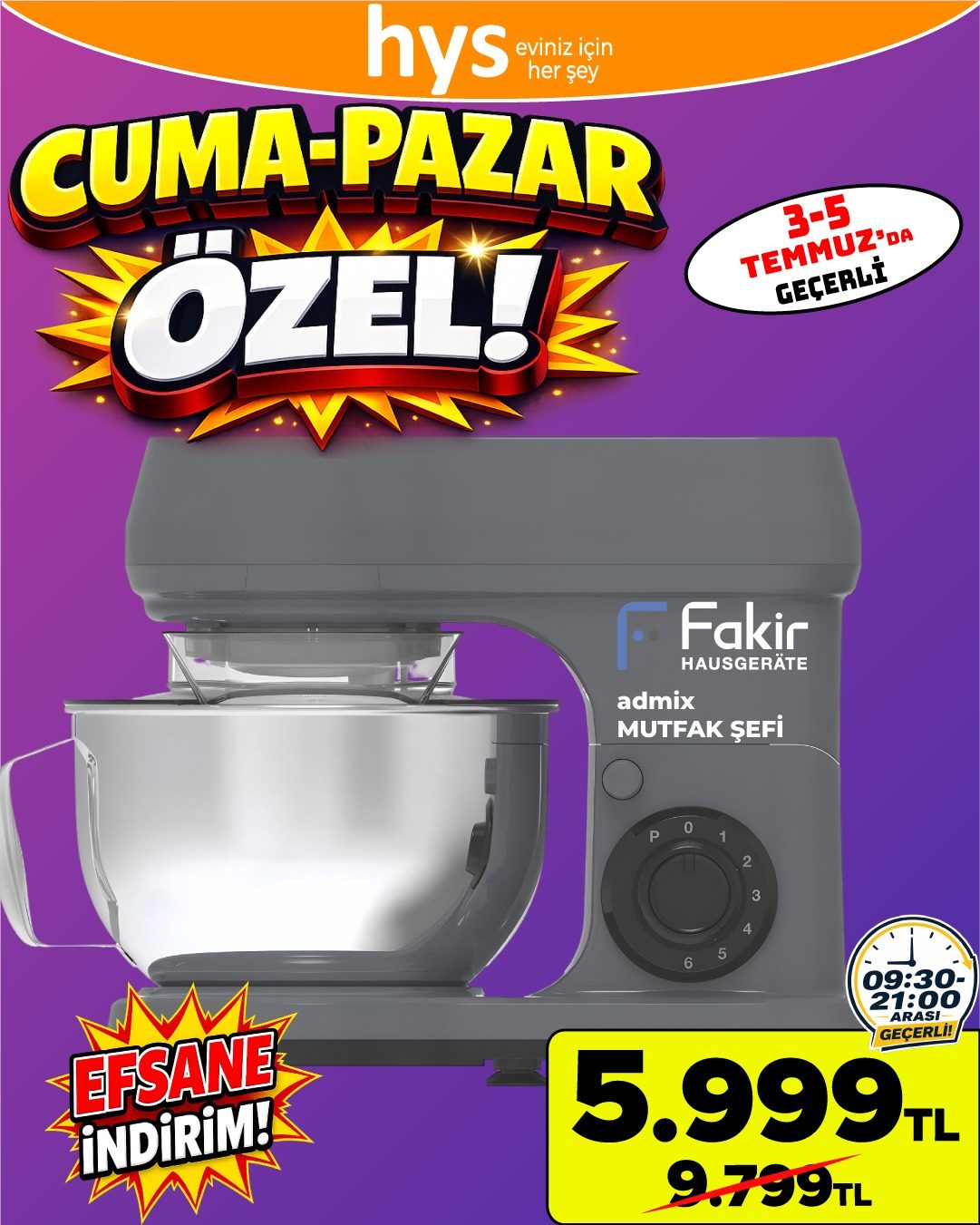 Fakir Admix Mutfak Şefi Ürün ana görseli