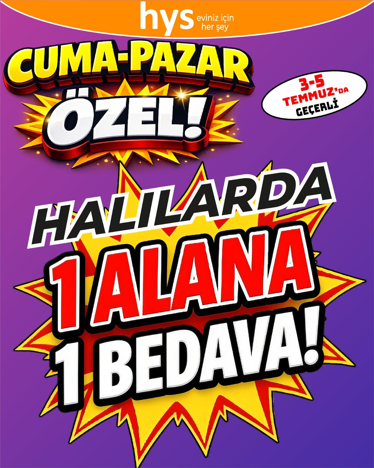 Halılarda 1 Alana 1 Bedava