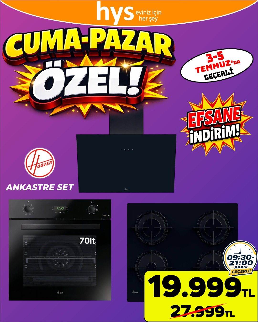 Hoover Ankastre Set