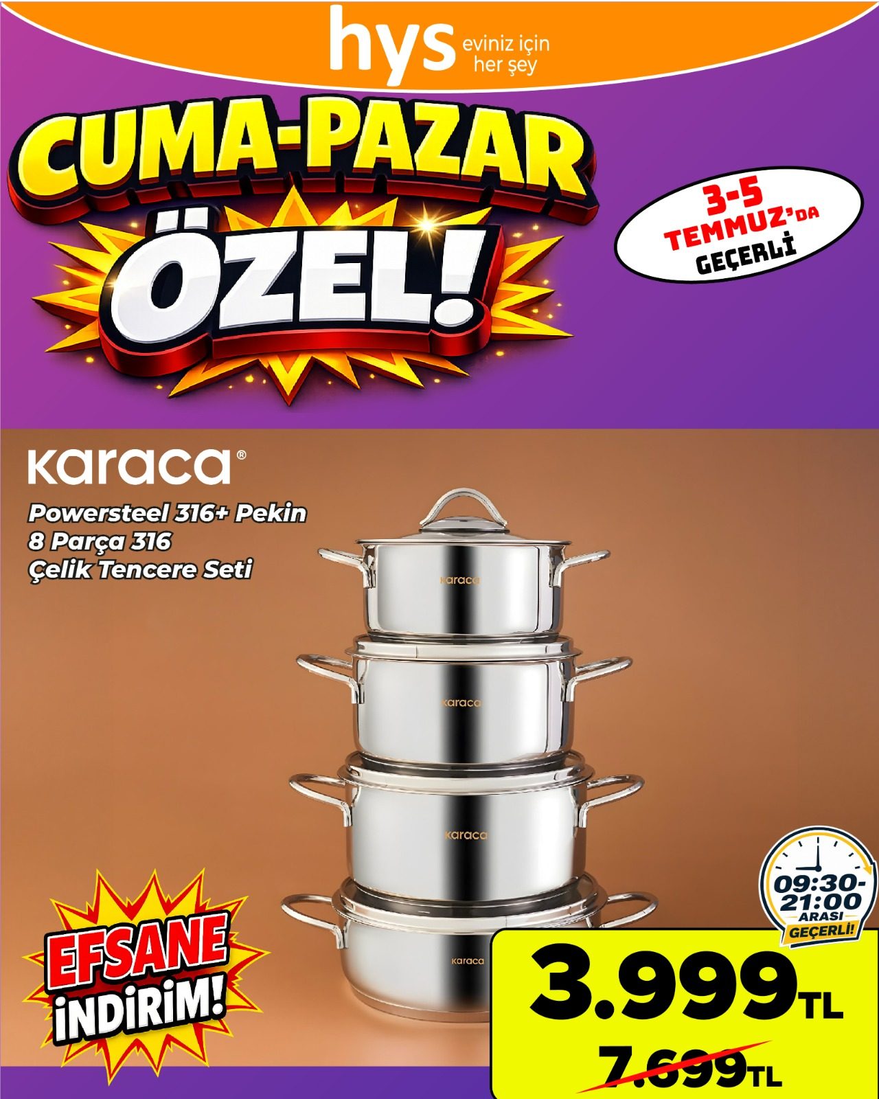 Karaca Powersteel 8 Parça Tencere Seti Ürün ana görseli
