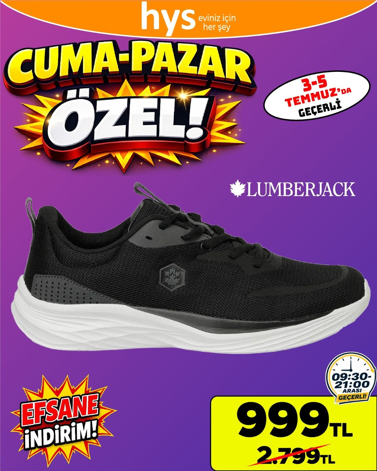 Lumberjack Siyah Spor Ayakkabı