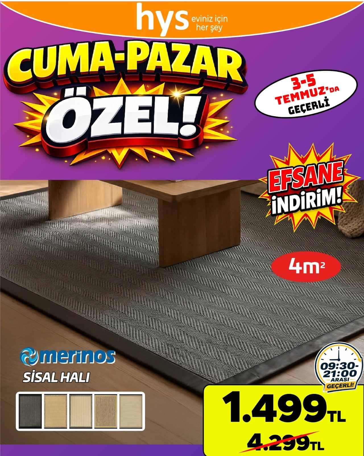 Merinos Sisal Halı