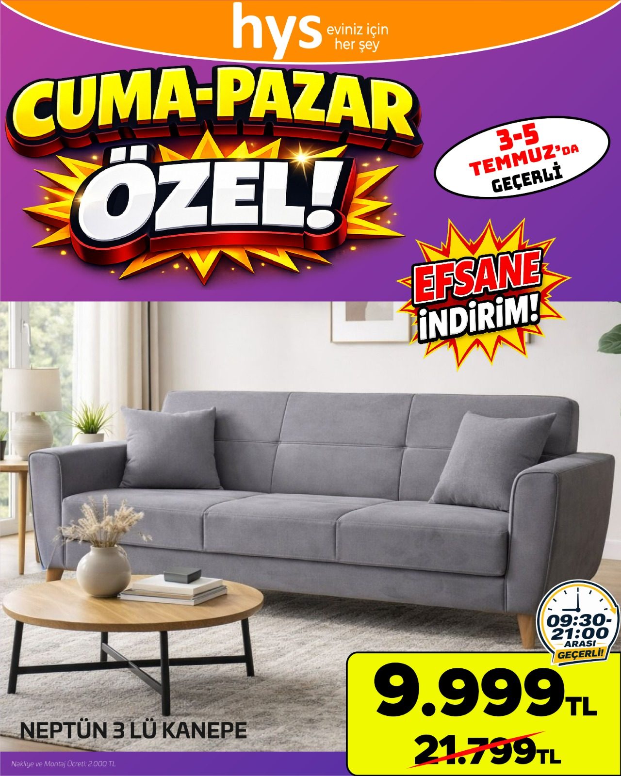 Neptün 3'lü Kanepe Ürün ana görseli