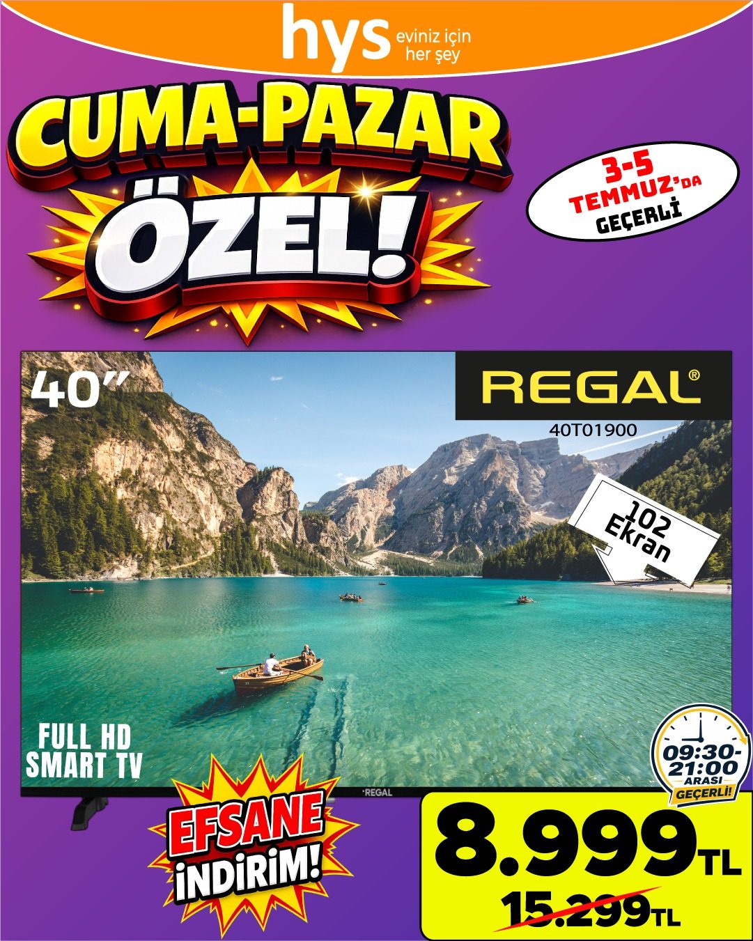 Regal 40 İnç Smart TV