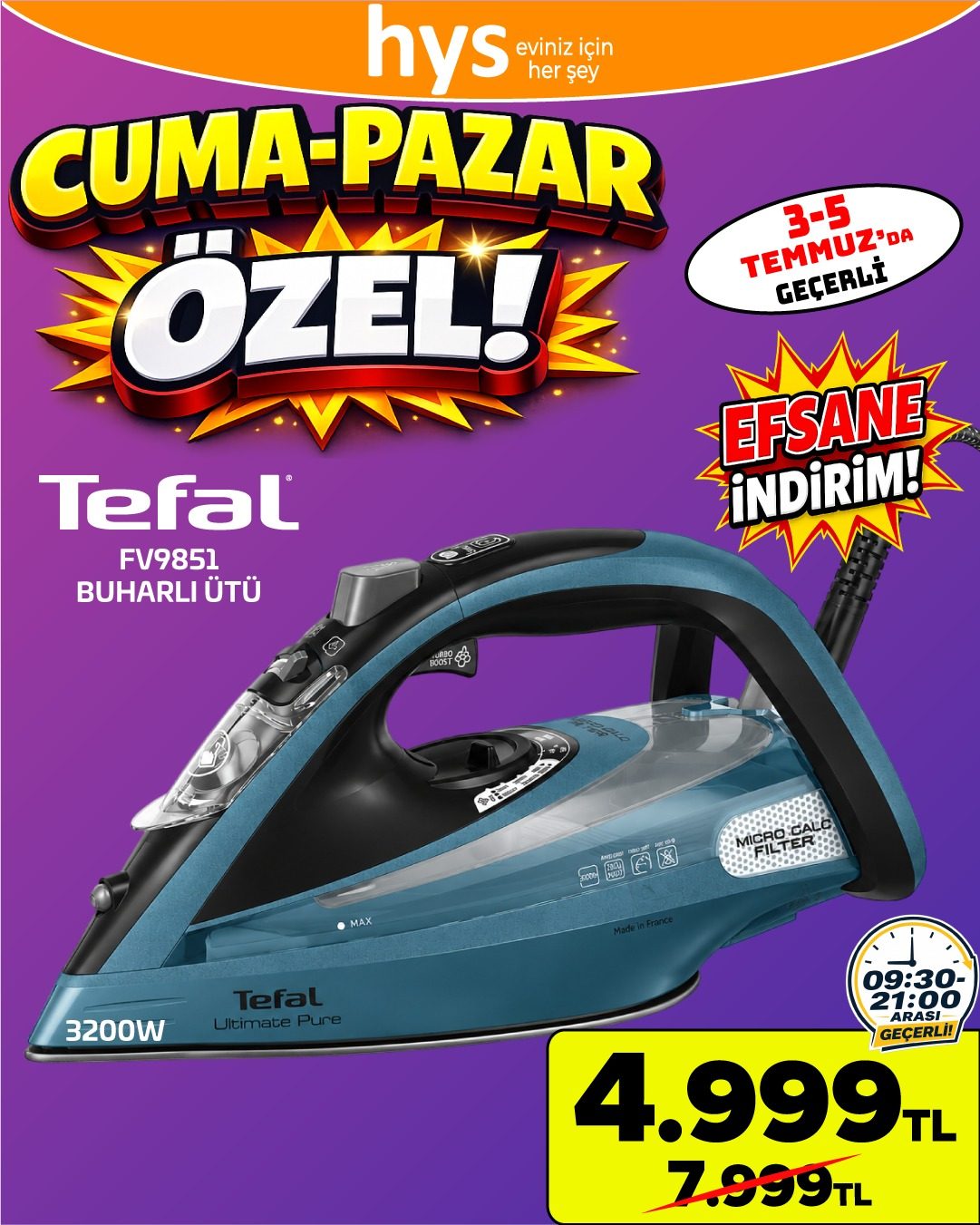 Tefal Buharlı Ütü Ürün ana görseli