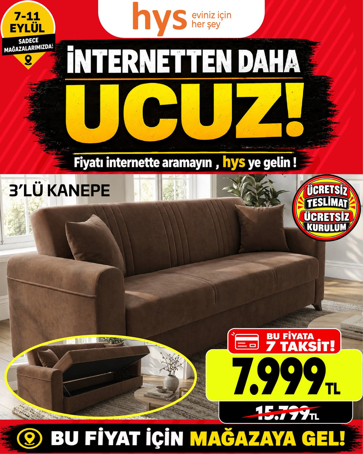 3'lü Kanepe