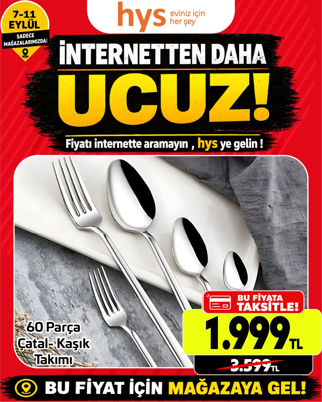 Çatal Kaşık Bıçak Takımı 60 Parça