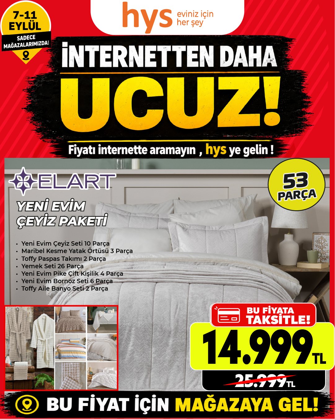 Elart Yeni Evim Çeyiz Seti 53 Parça