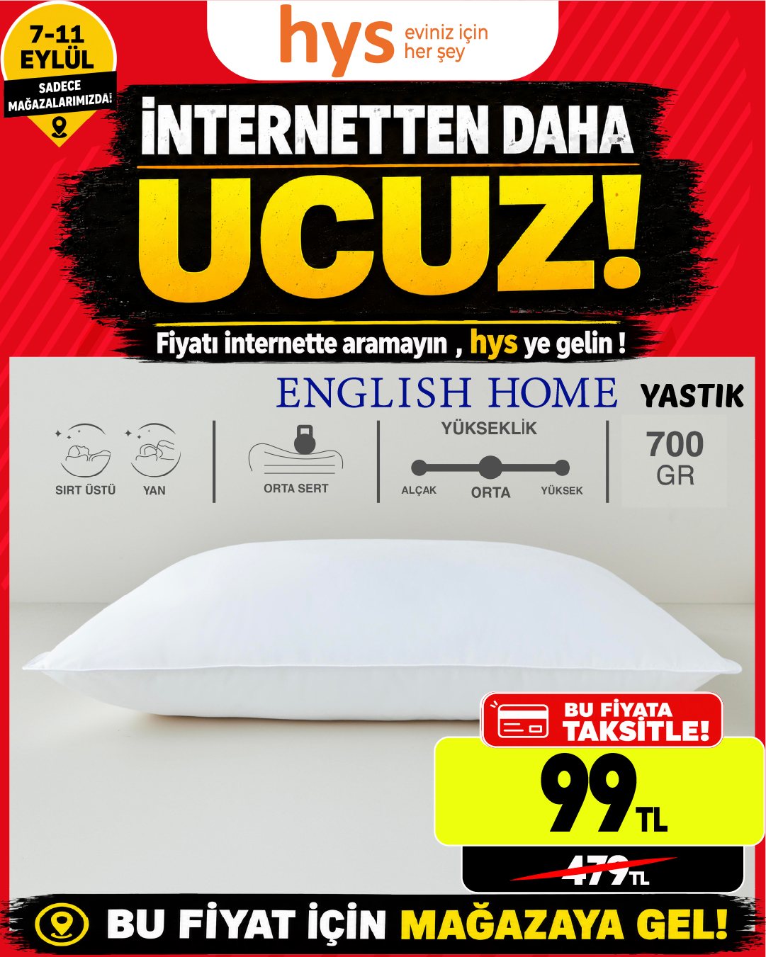 English Home Yastık 700 Gr