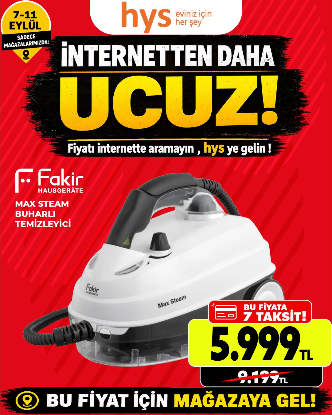 Fakir Max Steam Buharlı Temizleyici Ürün ana görseli