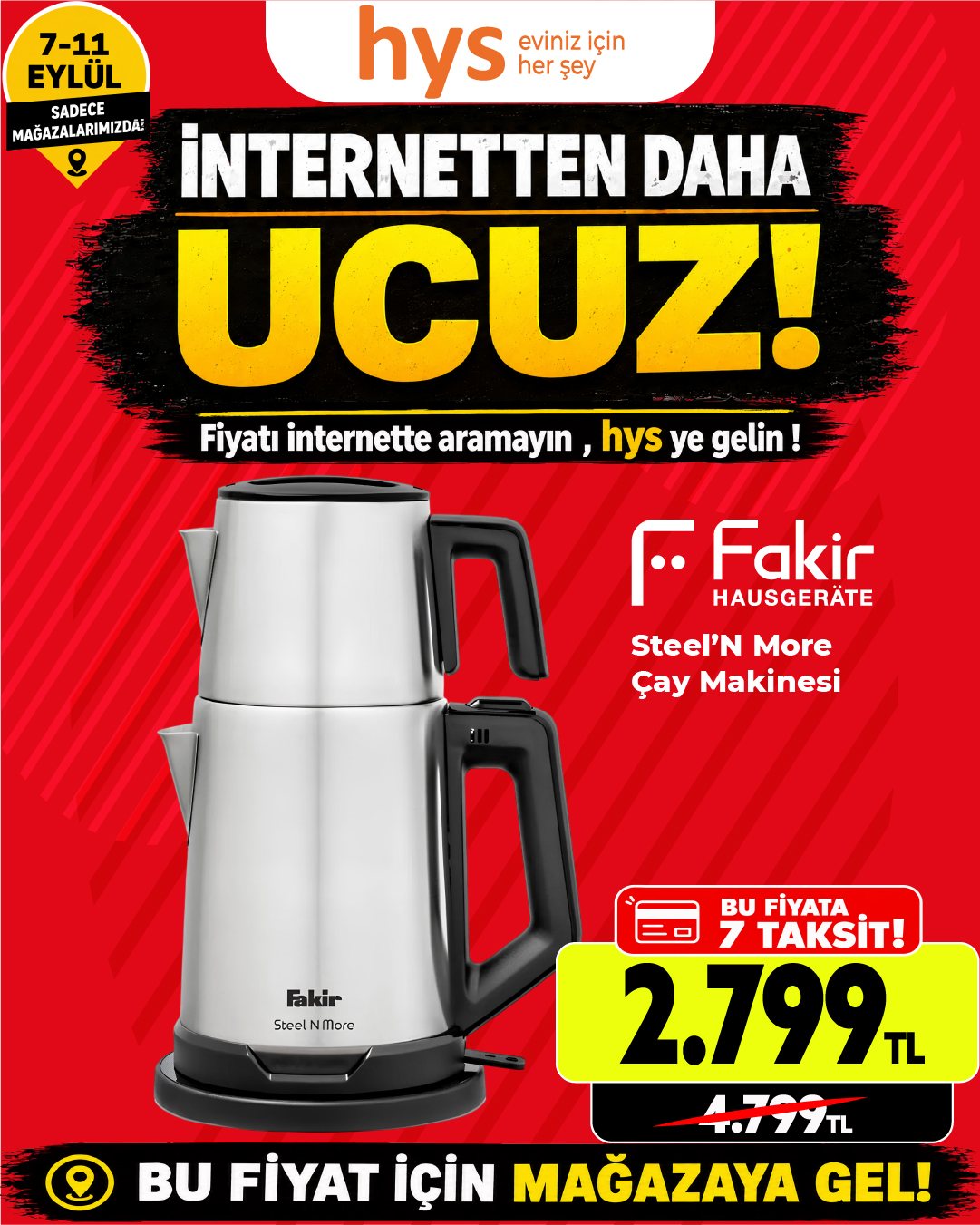 Fakir Steel N More Çay Makinesi Ürün ana görseli