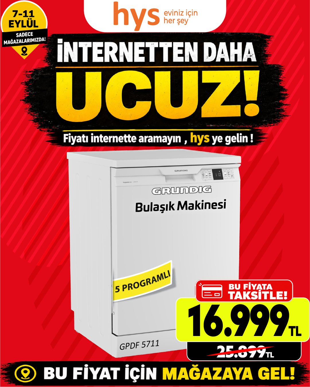 Grundig GPDF 5111 Bulaşık Makinesi