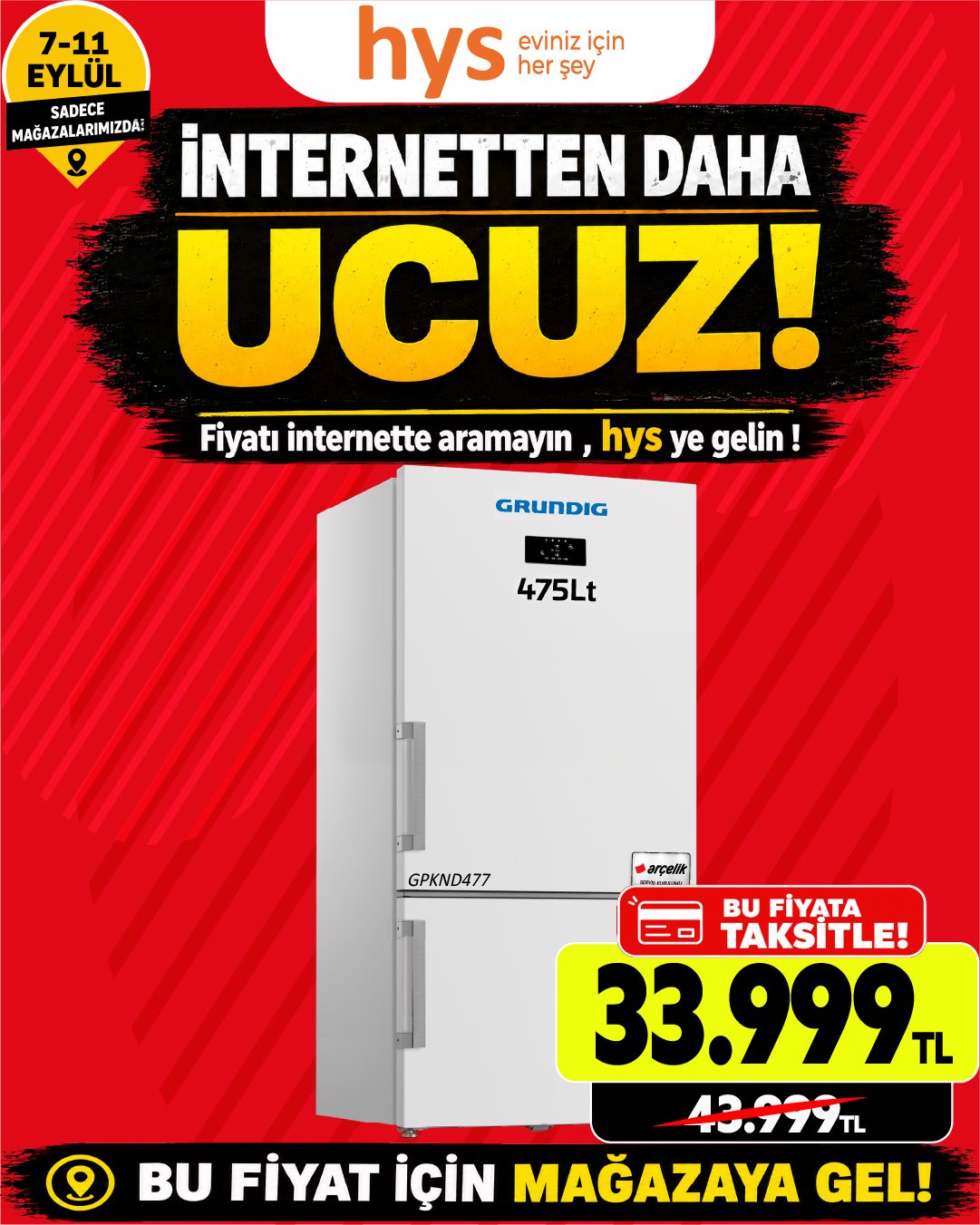 Grundig GPKND 477 Buzdolabı