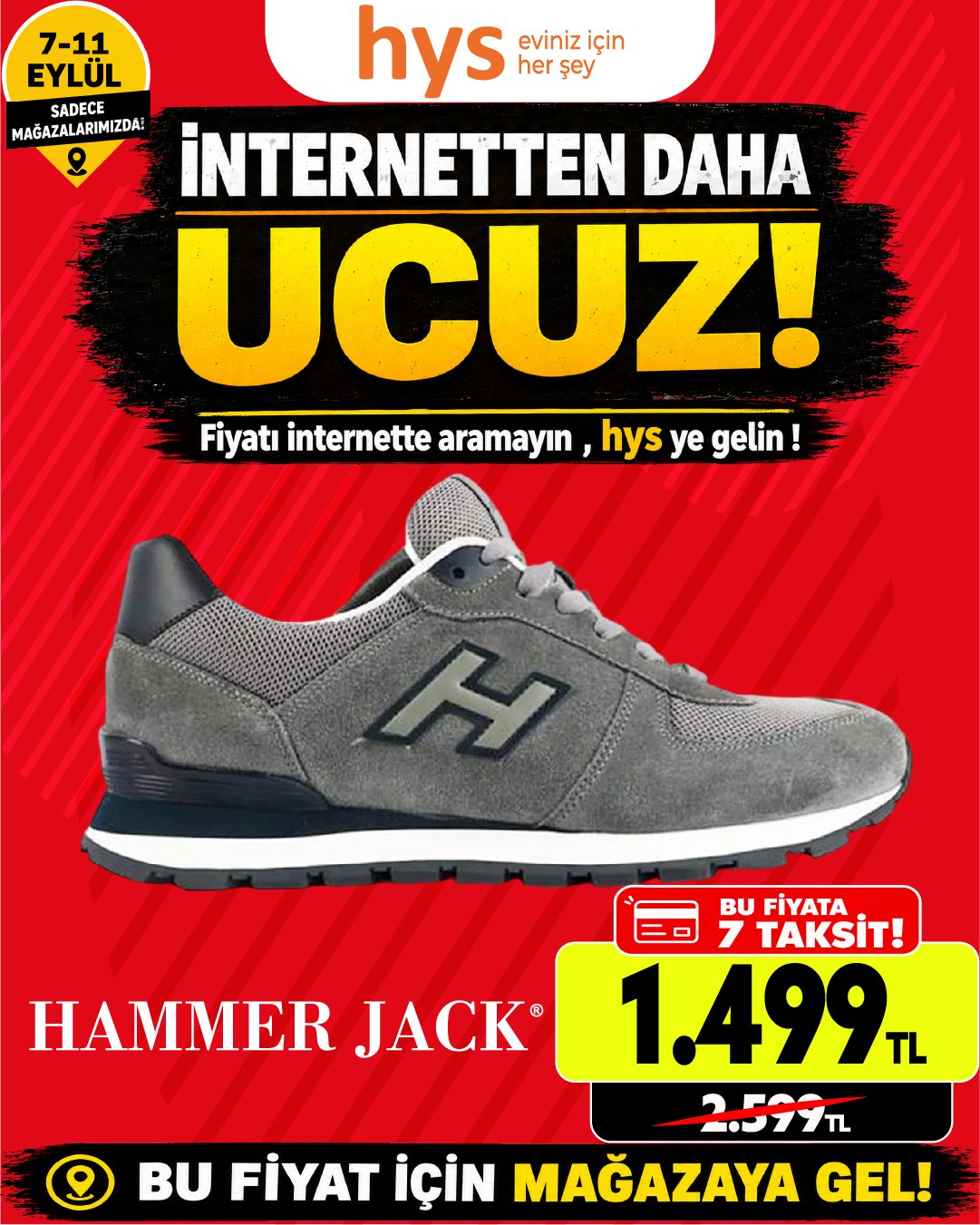 Hammer Jack Gri Spor Ayakkabı