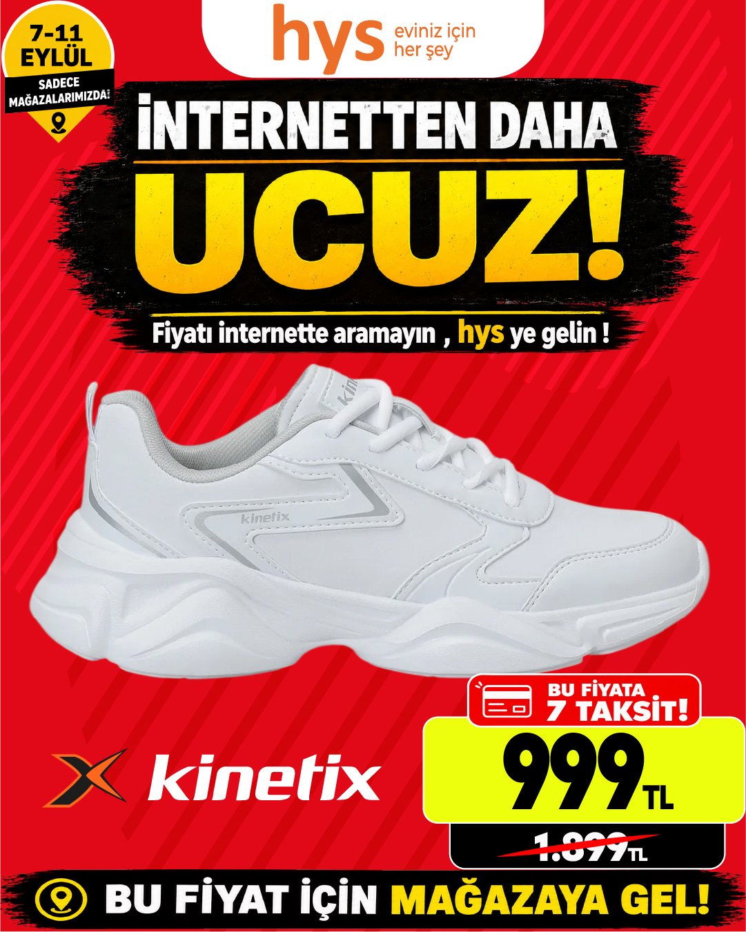 Kinetix Beyaz Spor Ayakkabı