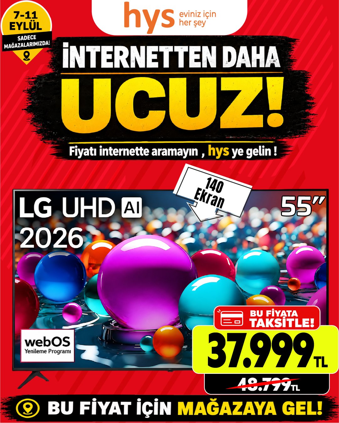 LG 55 İnç UHD AI webOS TV