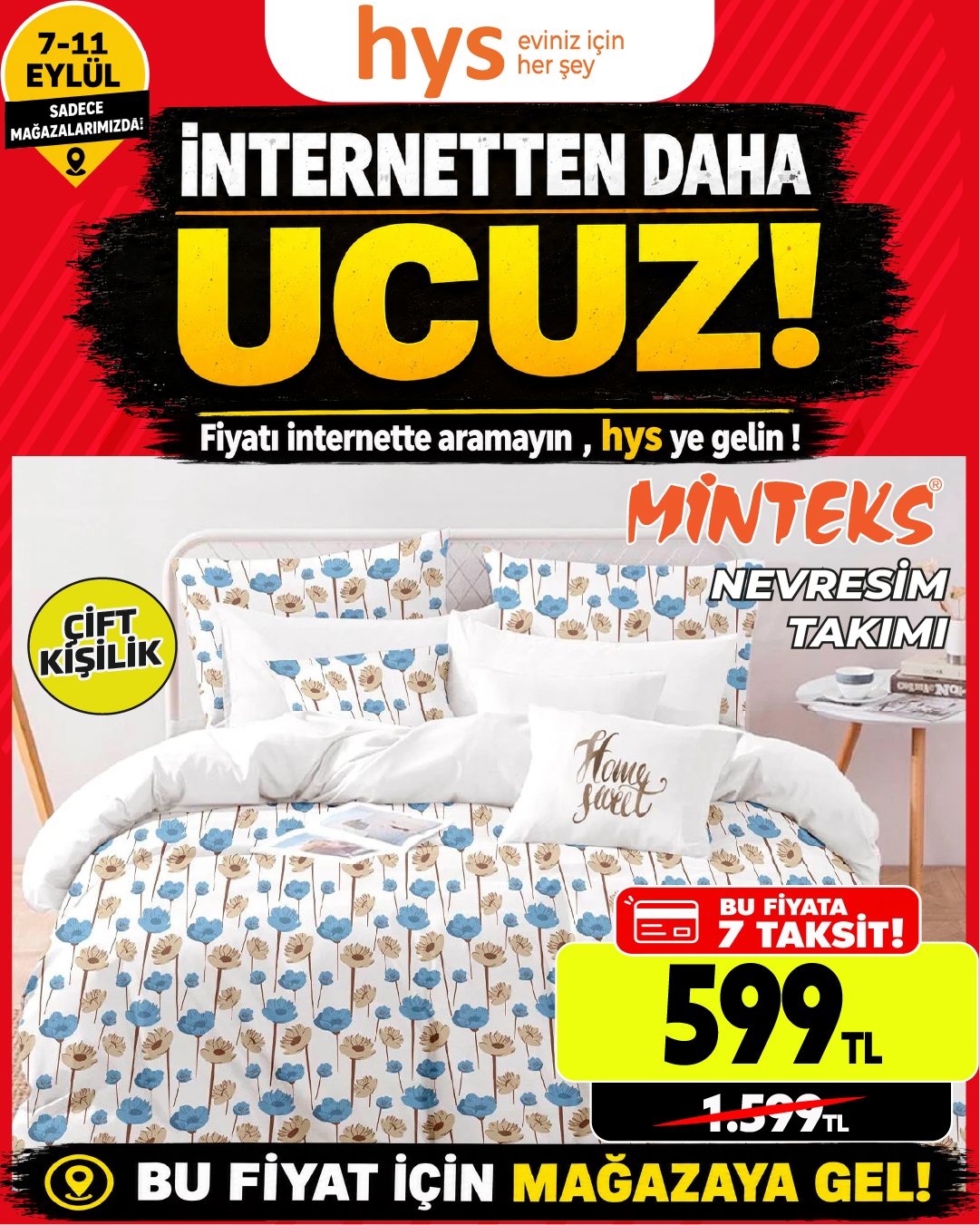 Minteks Çift Kişilik Nevresim Takımı