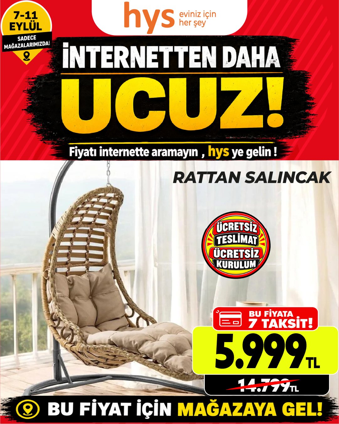 Rattan Salıncak Ürün ana görseli