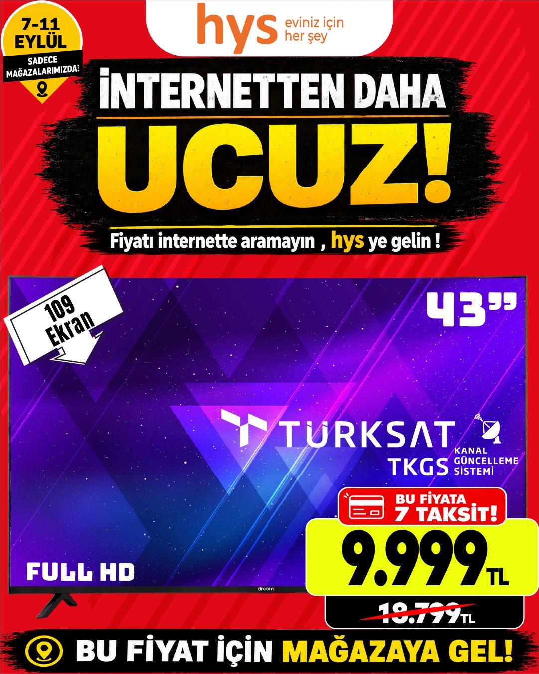 Türksat 43 İnç Full HD TV Ürün ana görseli