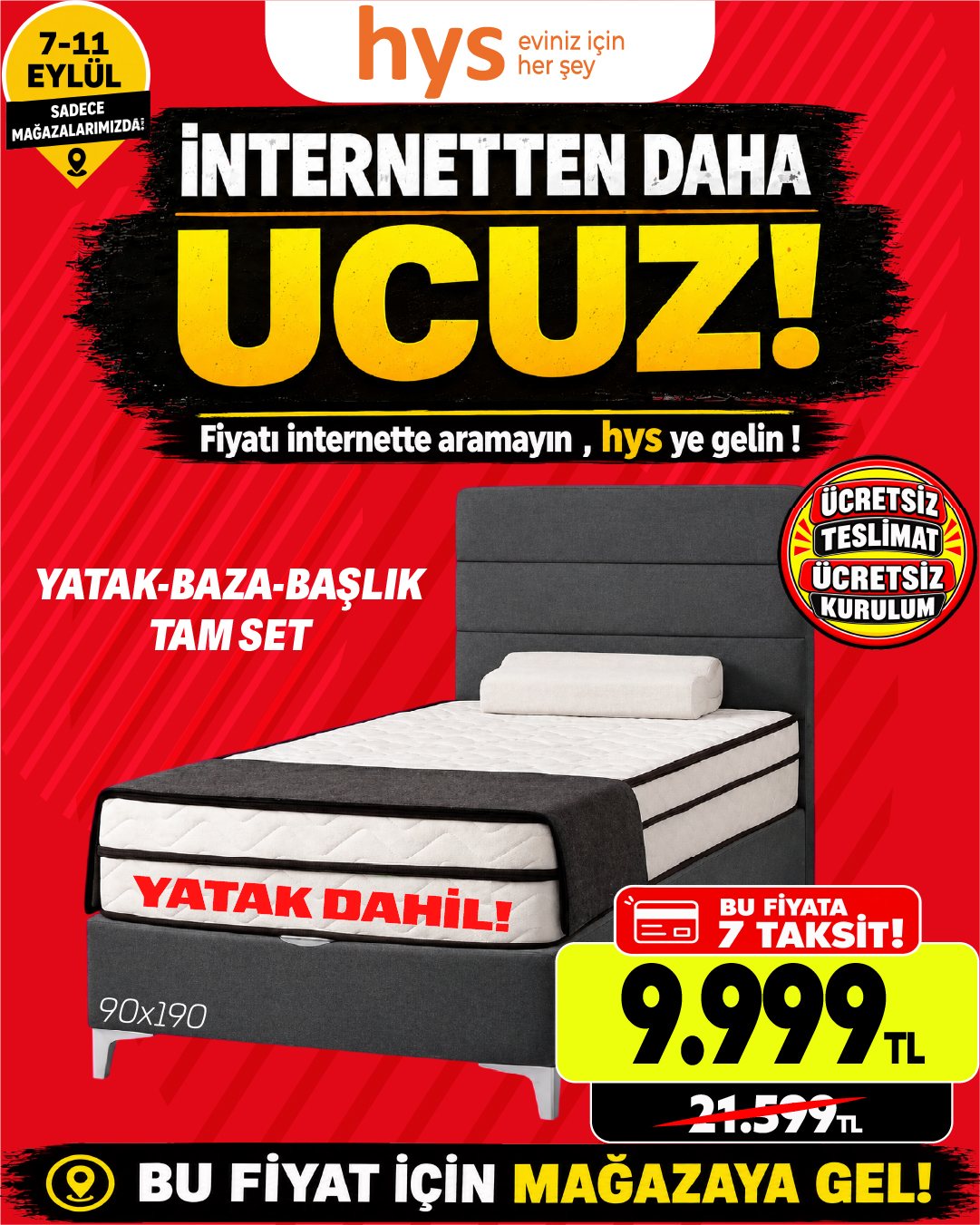 Yatak Baza Başlık Seti 90x190