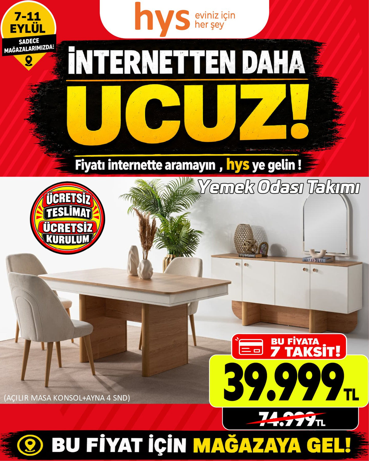 Yemek Odası Takımı Ürün ana görseli