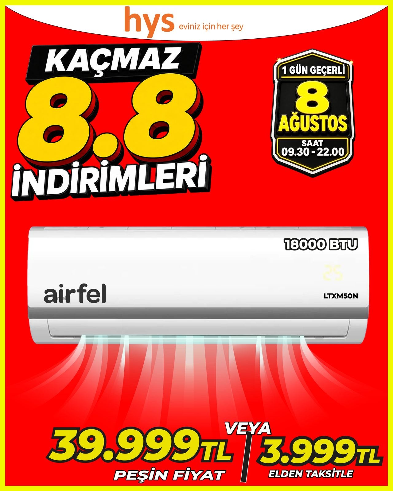 Airfel 18000 BTU Klima