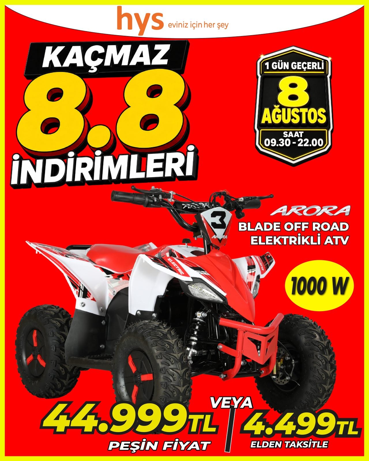Arora Blade Off Road Elektrikli ATV Ürün ana görseli