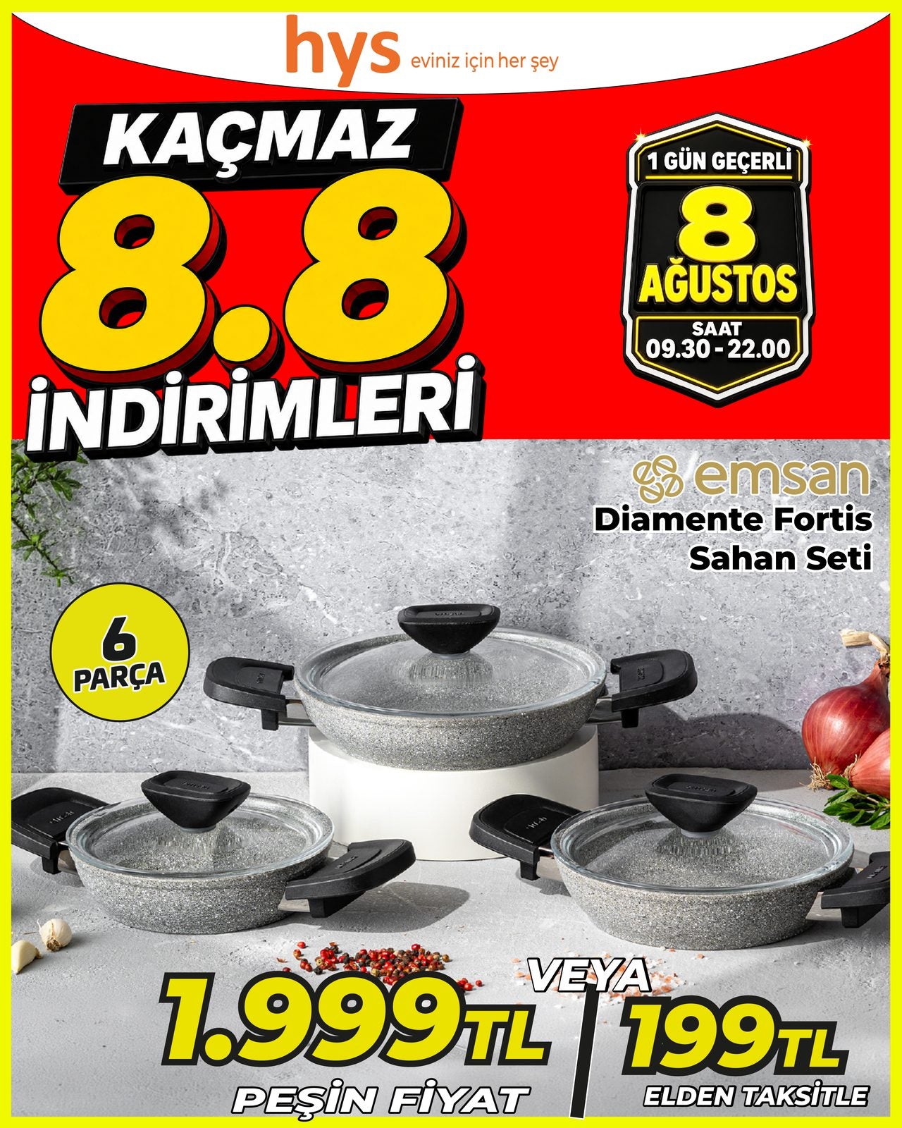 Emsan Diamente Fortis Sahan Seti 6 Parça Ürün ana görseli