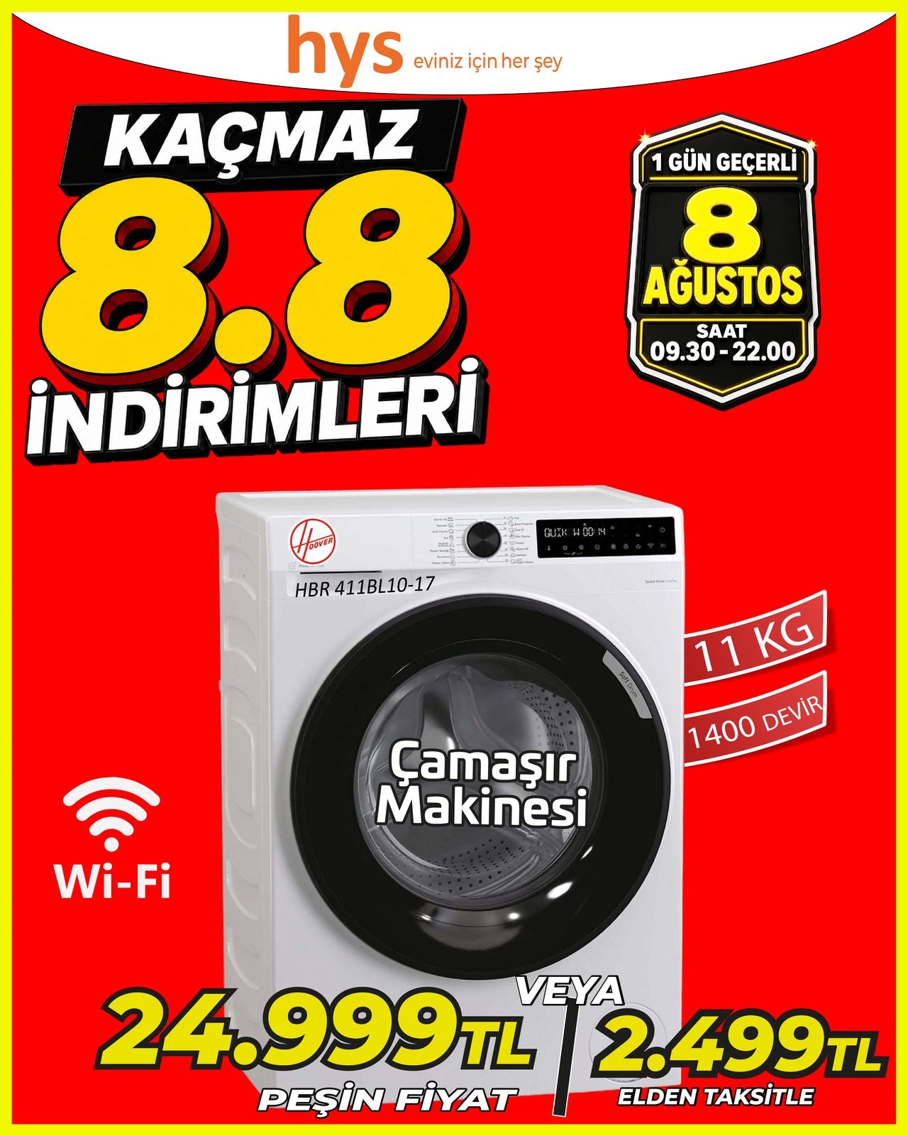 Hoover 11 Kg Çamaşır Makinesi Ürün ana görseli