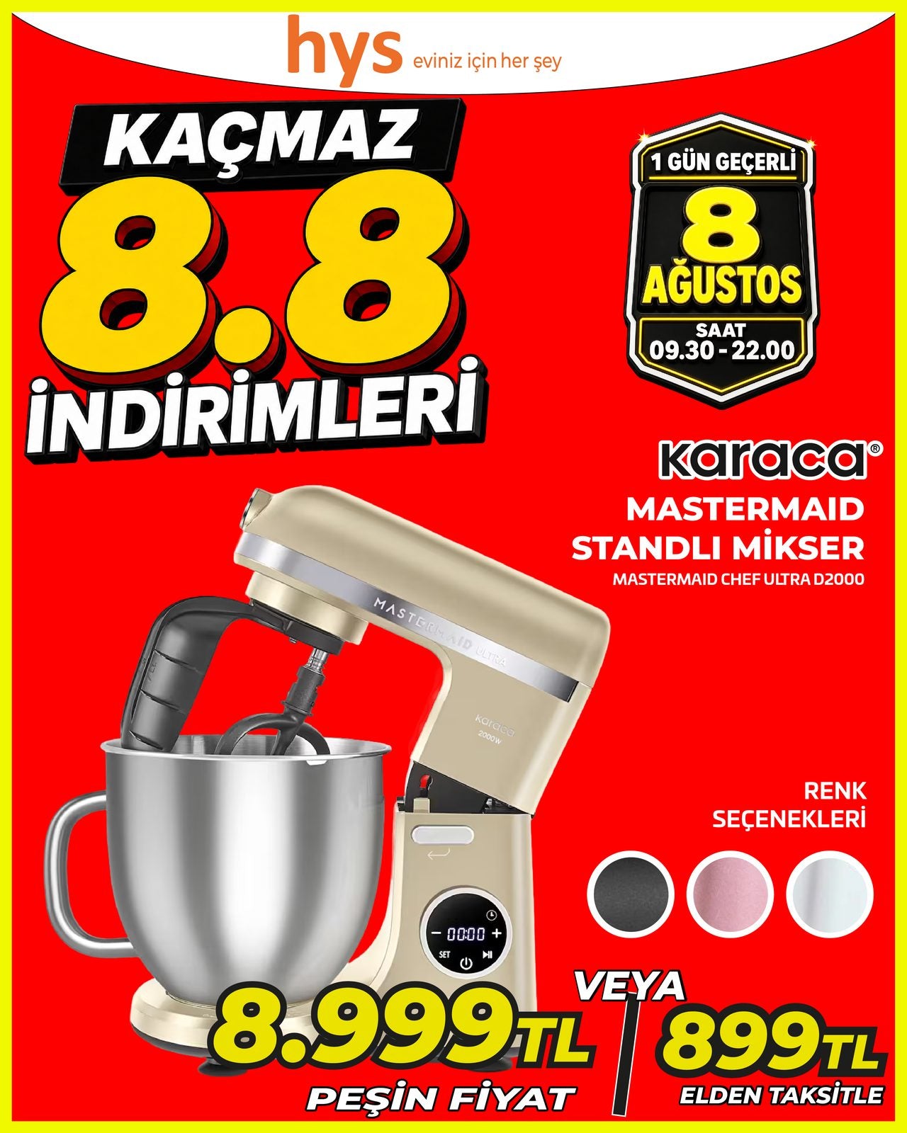 Karaca Mastermaid Standlı Mikser Ürün ana görseli