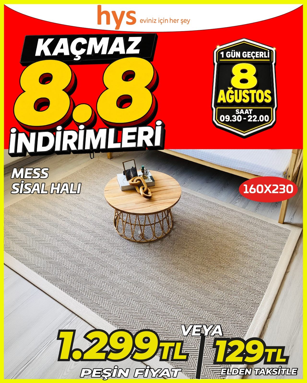 Mess Sisal Halı 160x230 Ürün ana görseli
