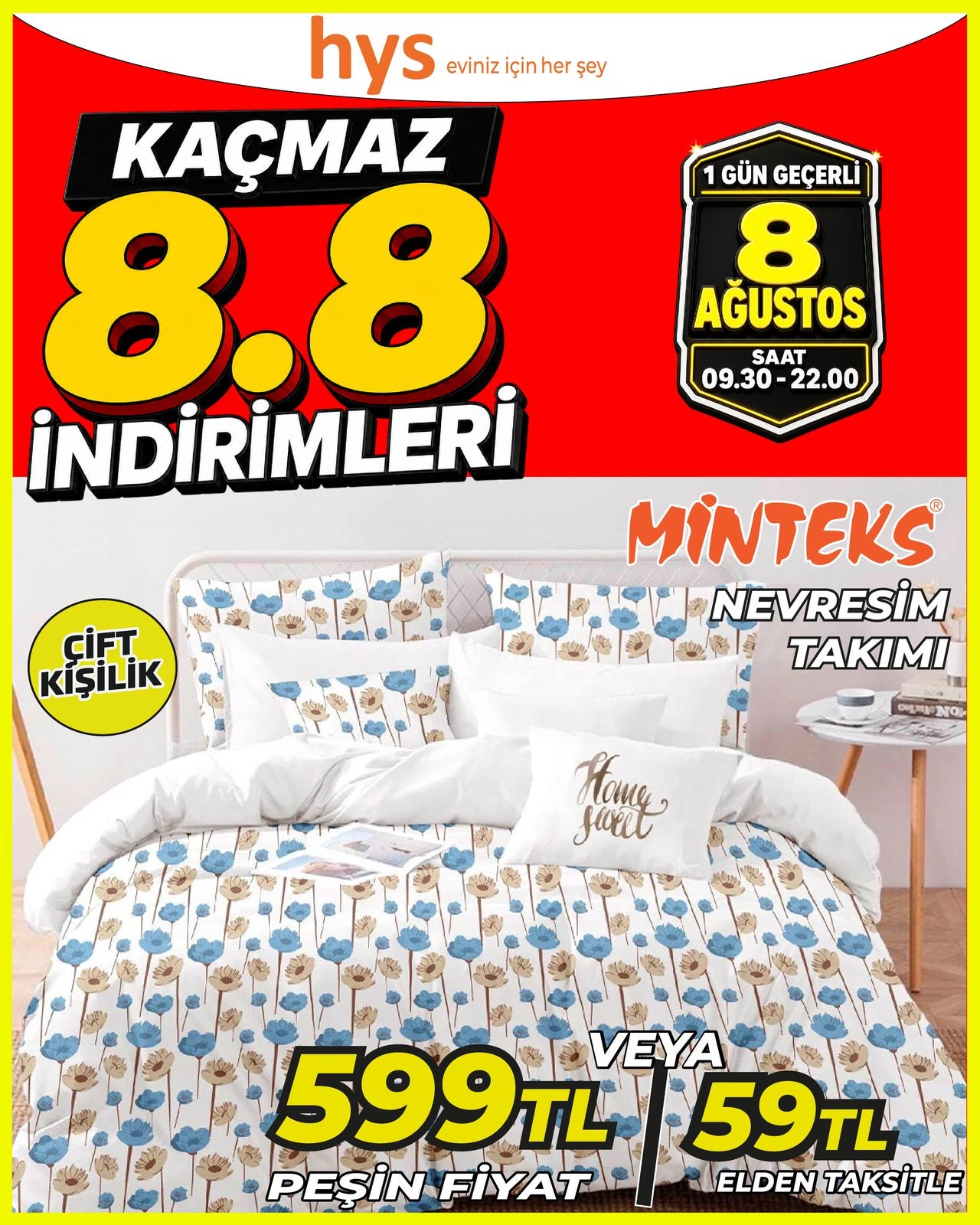 Minteks Çift Kişilik Nevresim Takımı Ürün ana görseli