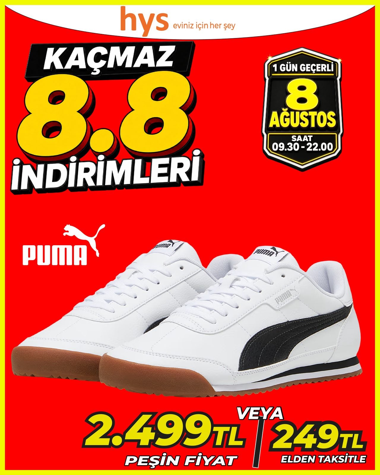 Puma Beyaz Spor Ayakkabı Ürün ana görseli