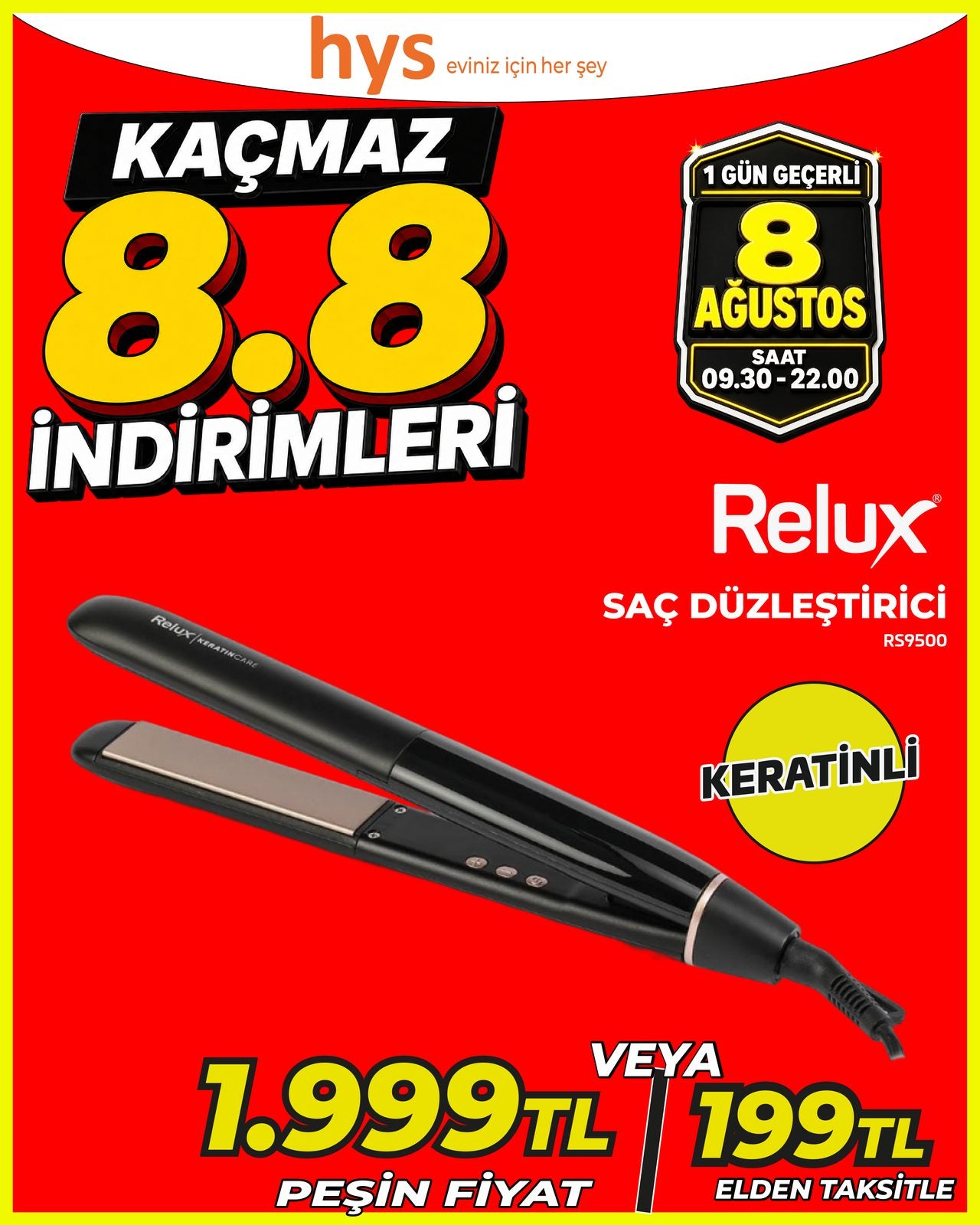 Relux Saç Düzleştirici Ürün ana görseli