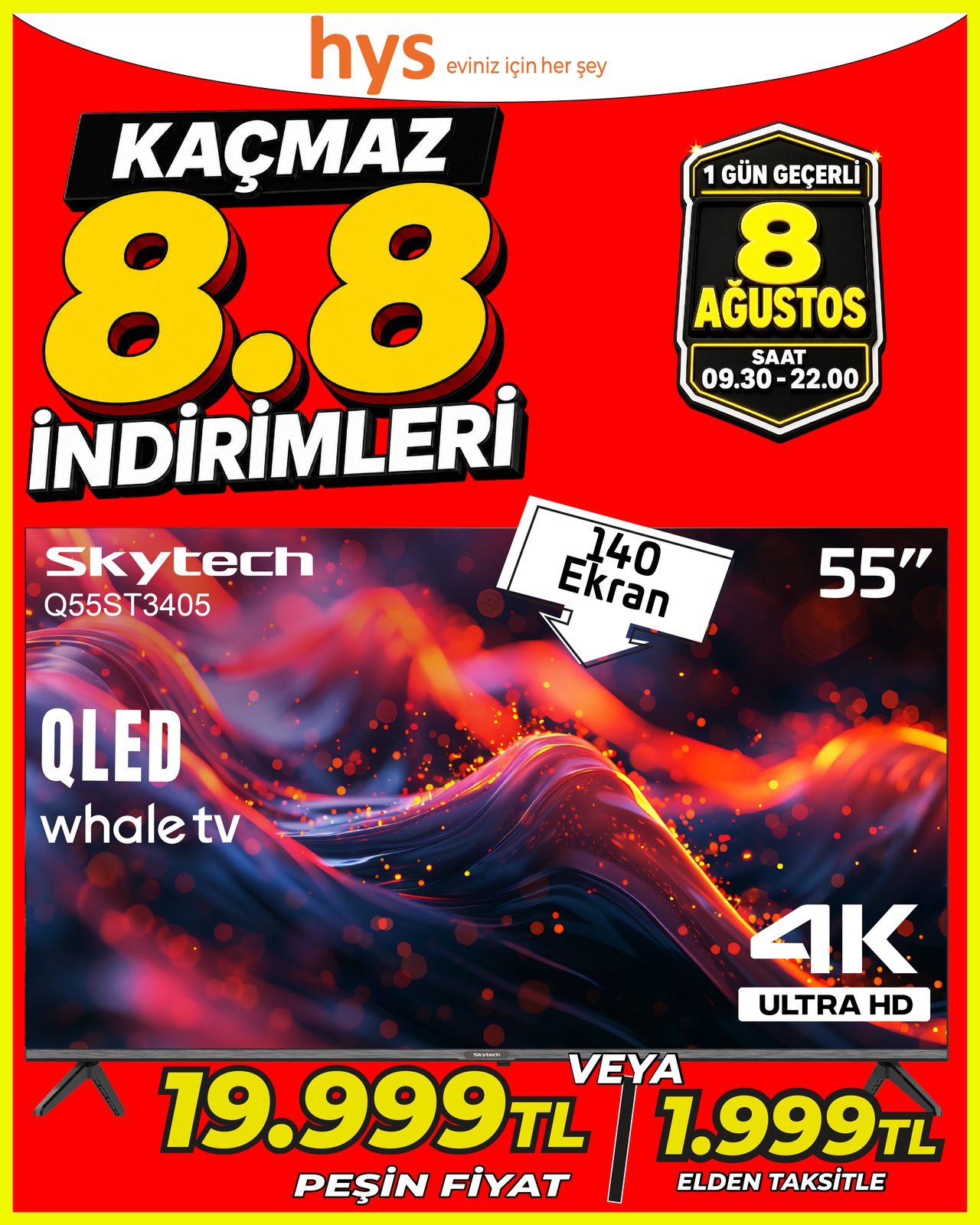 Skytech 55 İnç QLED TV Ürün ana görseli