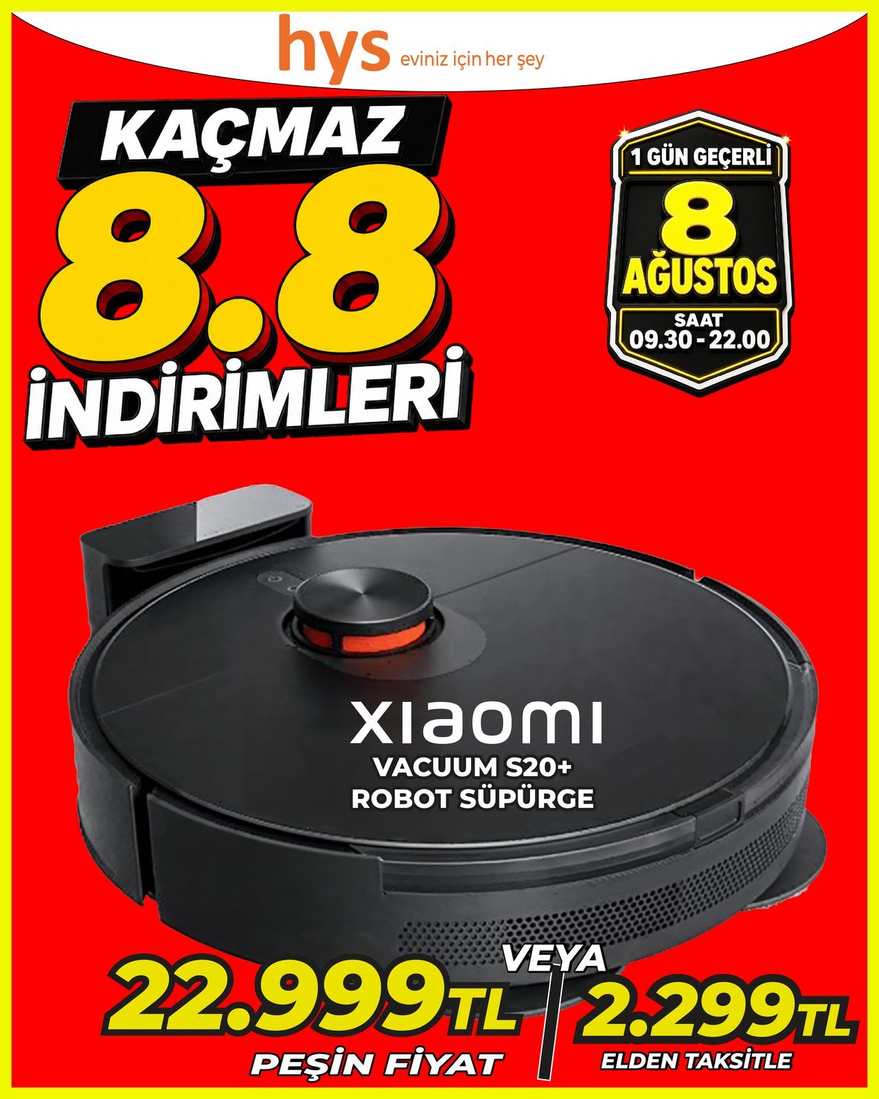 Xiaomi Vacuum S20+ Robot Süpürge Ürün ana görseli