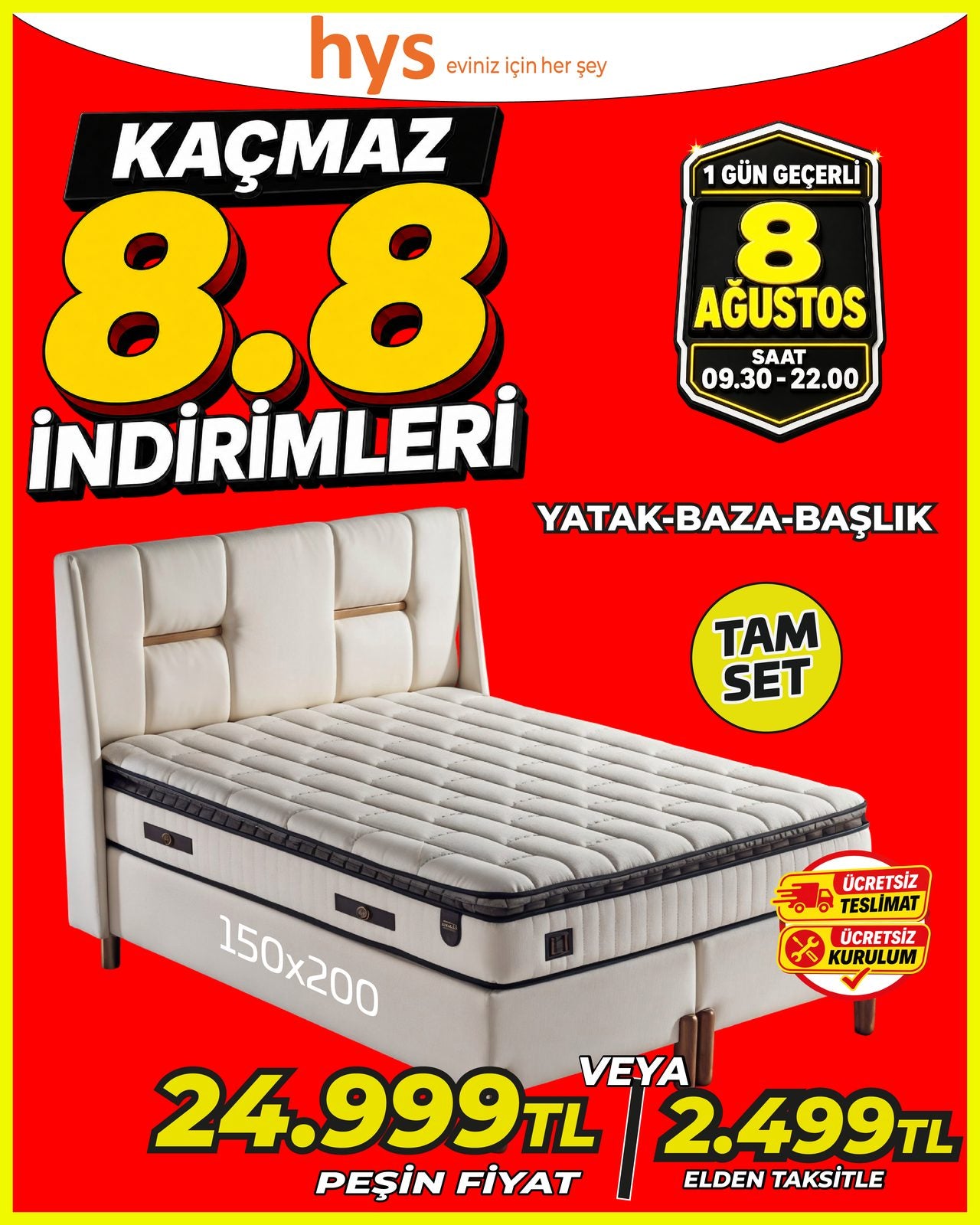 Yatak Baza Başlık 150x200