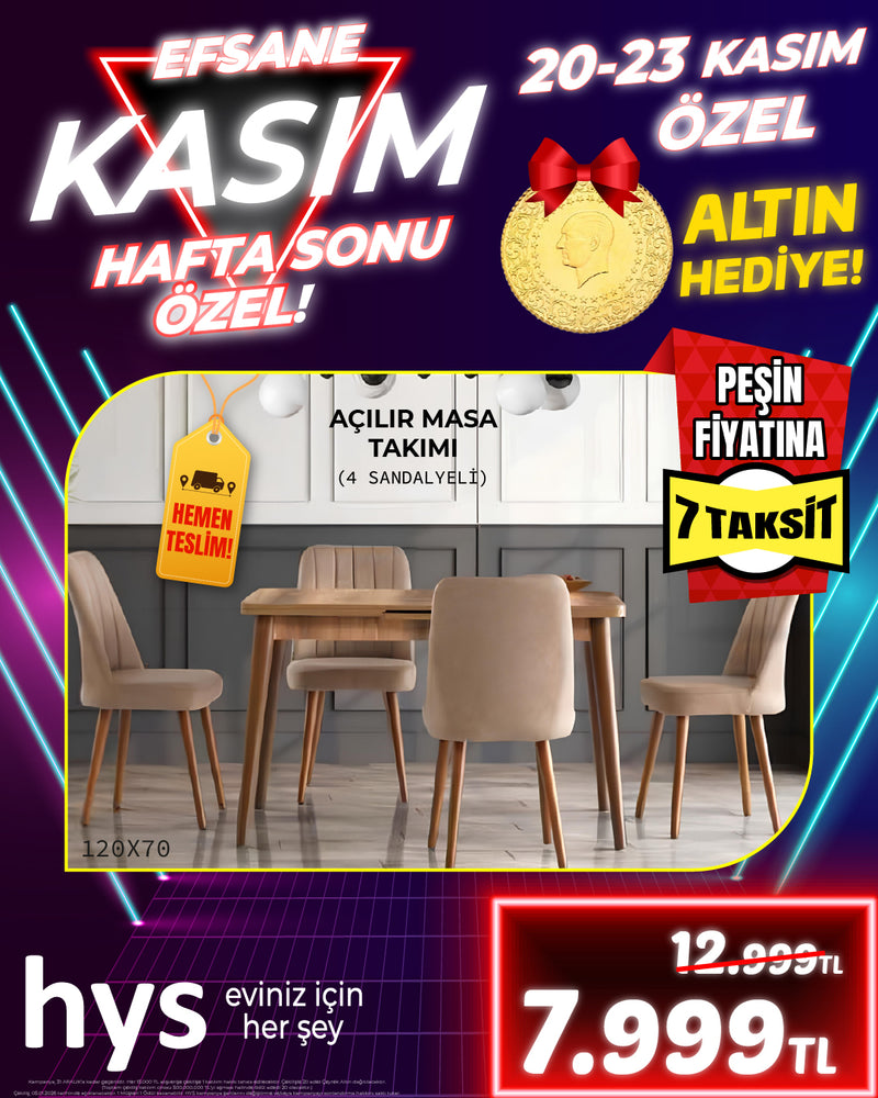 Modern Masa Takımı - 4 Sandalye 1 Masa