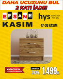 KAPADOKYA Serisi Modern Tasarım 2 Çekmeceli Komodin